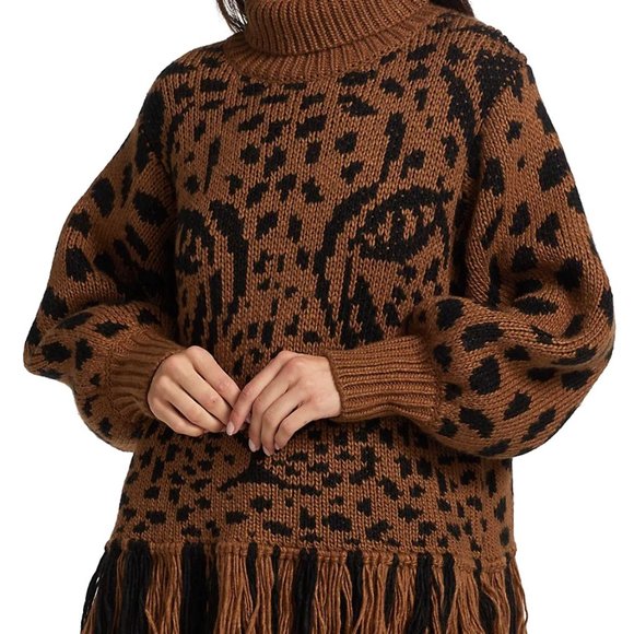 Farm Rio Caramel Midnight Leopard Sweater - Picture 4 of 10